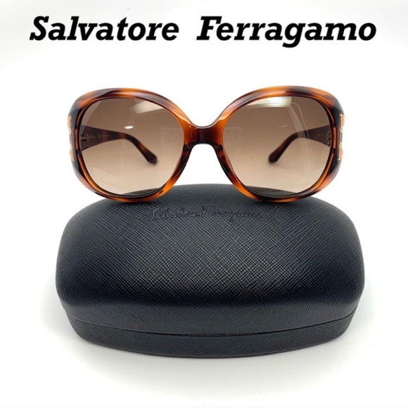 SALVATORE FERRAGAMO DARK TORTOISE SUNGLASSES main image 6